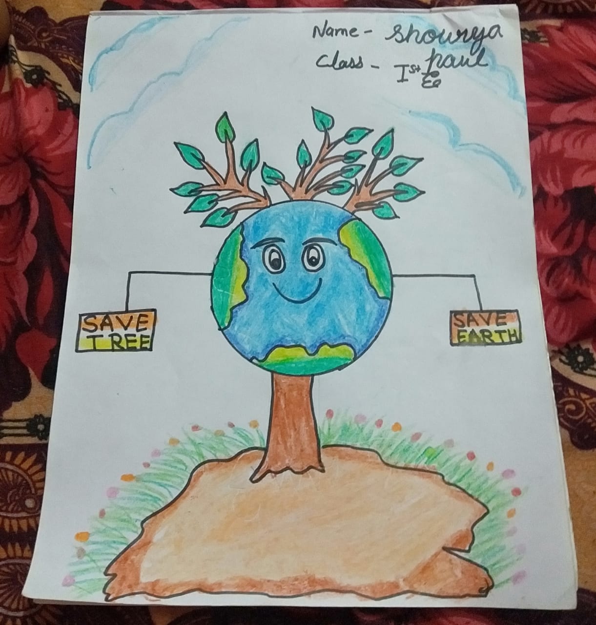 Save nature save trees drawing poster making tutorial for beginners very  easy step by step – Artofit